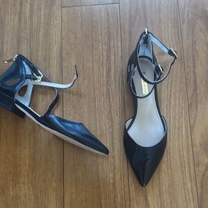 Louise et Cie Black Leather Pointed Flats